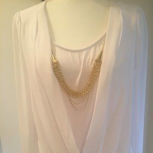 NWT THALIA SODI BRIGHT WHITE BLOUSE M SIZE
